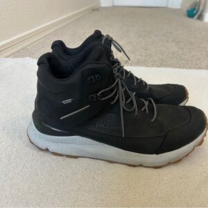 The North Face Black and White Hiking Boots with Chunky Sole